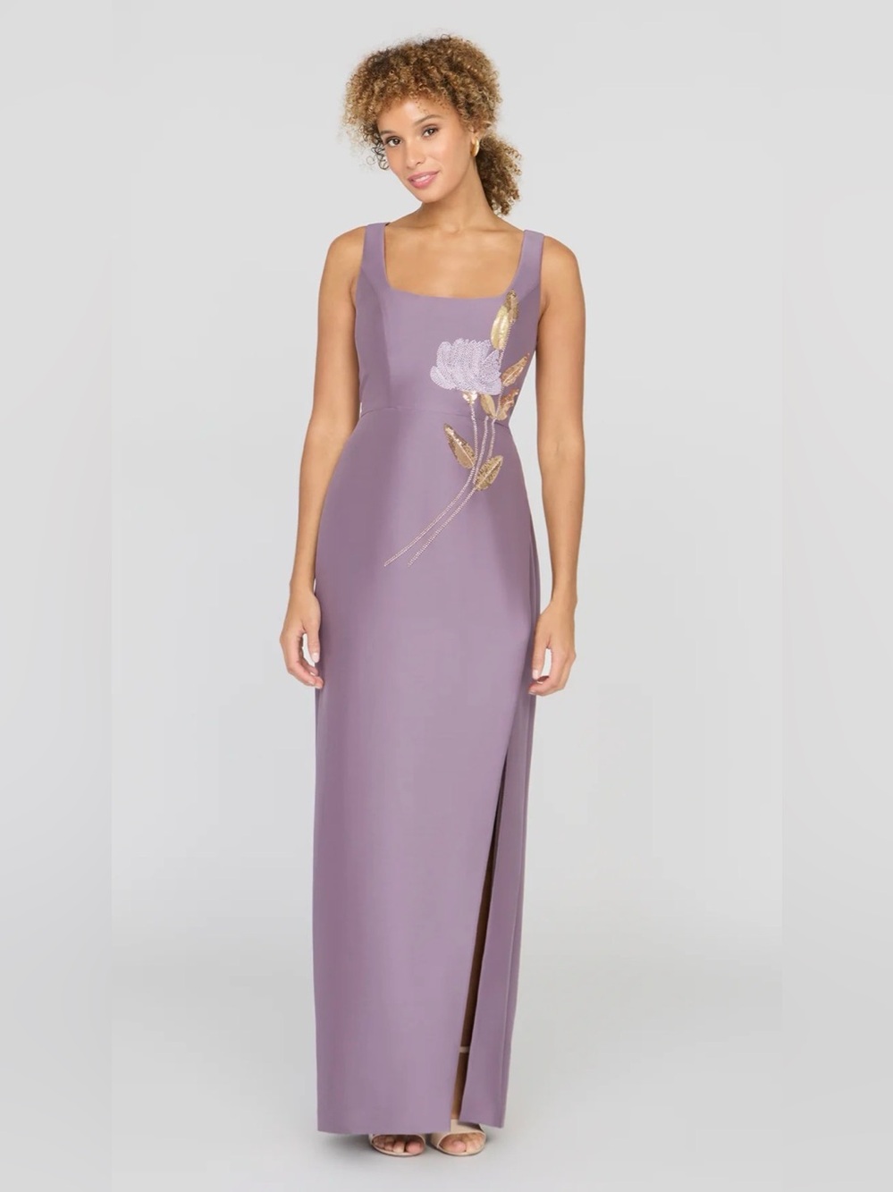 Kay Unger NEW Paloma Embellished Column Gown